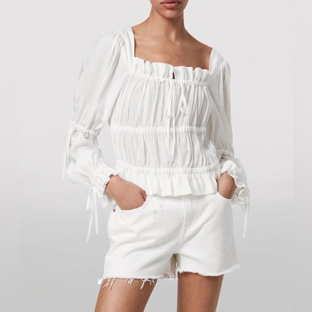 NWOT All saints white kimi top siz 8